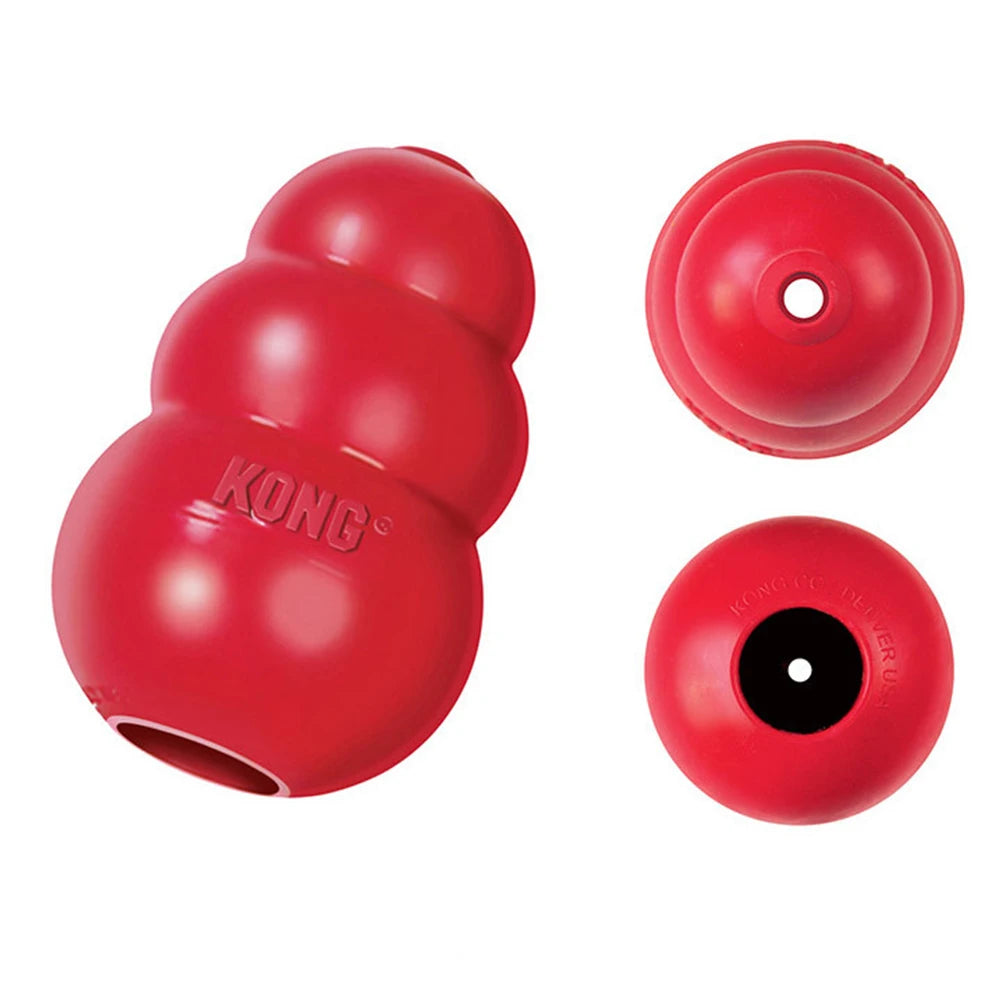 Xs-Size KONG Classic Dog Chew Toy Collection up to 5Lbs(2Kg) Rubber Gourd Bite Leakage Pets Dogs Toy Trainer Exercise Puppy