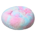 70 X 70Cm Soft Fluffy Pet Dog Cat round Bed Rainbow